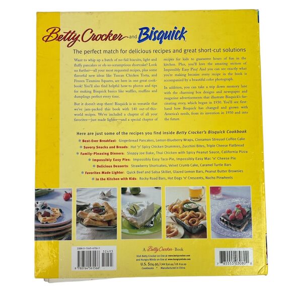 Y2K Betty Crocker First Edition Vintage Bisquick Spiral Hardcover Cookbook - Picture 4 of 12